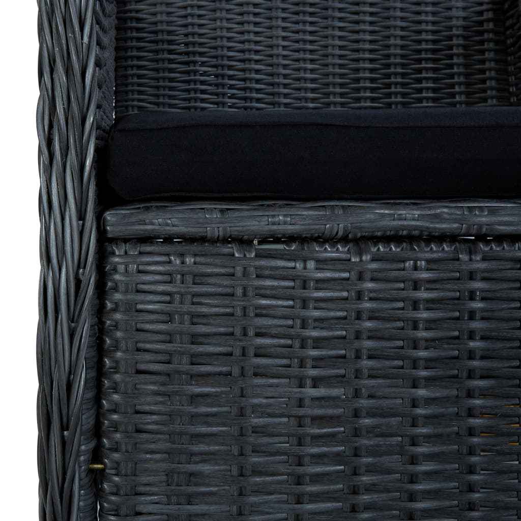 vidaXL 7 pcs conjunto de jantar para jardim cinzento-escuro