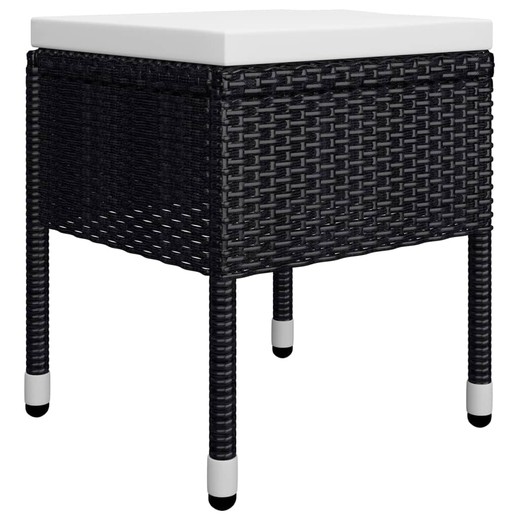 vidaXL 9 pcs conjunto de jantar para jardim preto