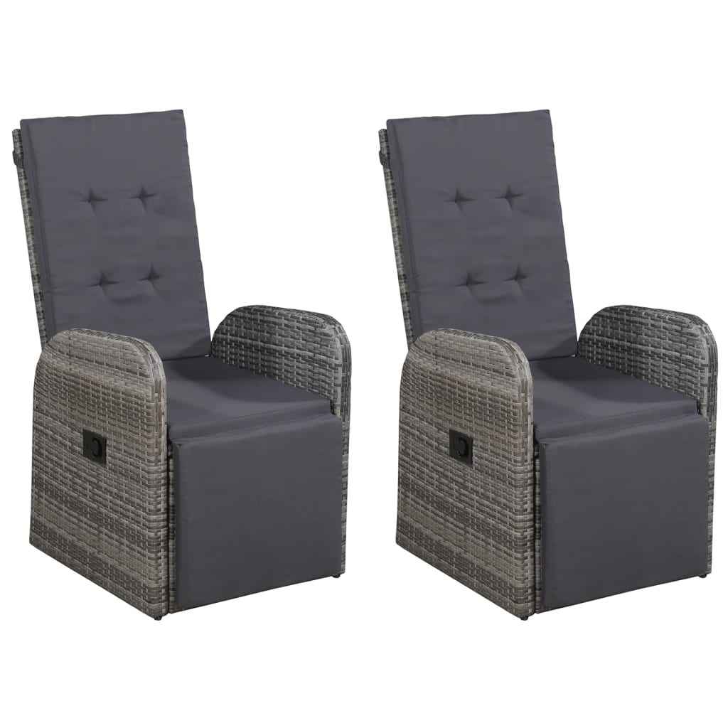 vidaXL 5 pcs conjunto de jantar para jardim cinzento