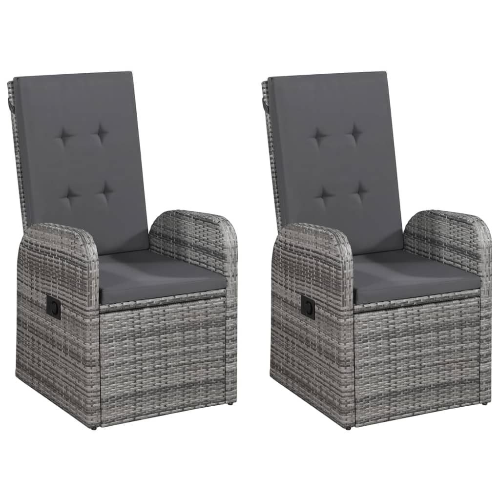 vidaXL 5 pcs conjunto de jantar para jardim cinzento