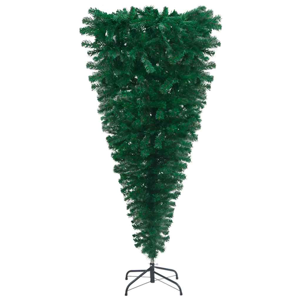 vidaXL Inverted Artificial Christmas Tree with LED Lights/Balls 180 cm
