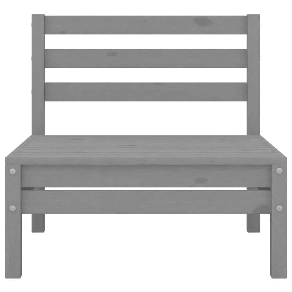 vidaXL 5 pcs conjunto lounge de jardim pinho maciço cinzento
