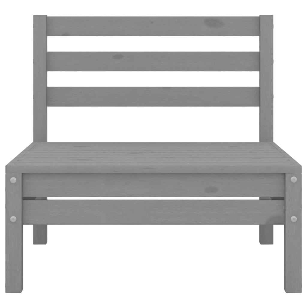 vidaXL 5 pcs conjunto lounge de jardim pinho maciço cinzento
