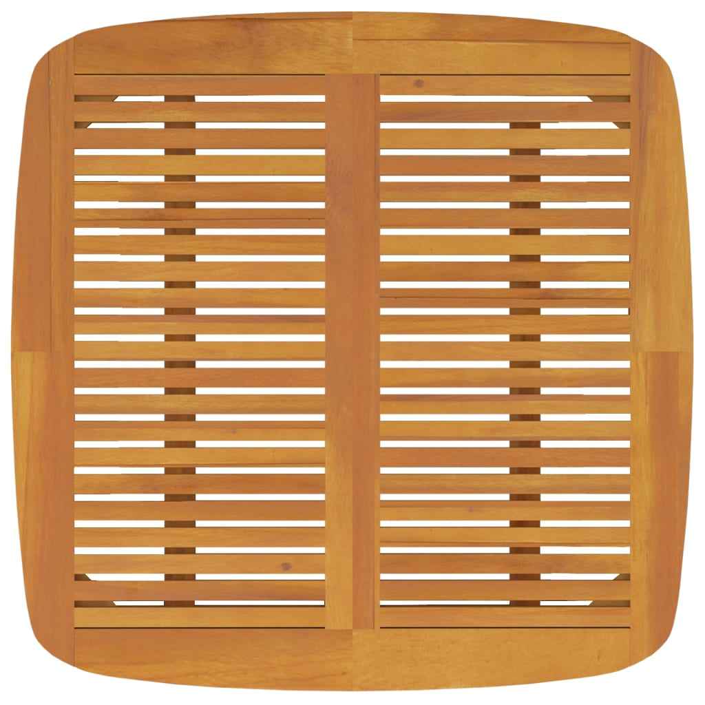 vidaXL Mesa de jardim 110x110x75 cm madeira de acácia maciça