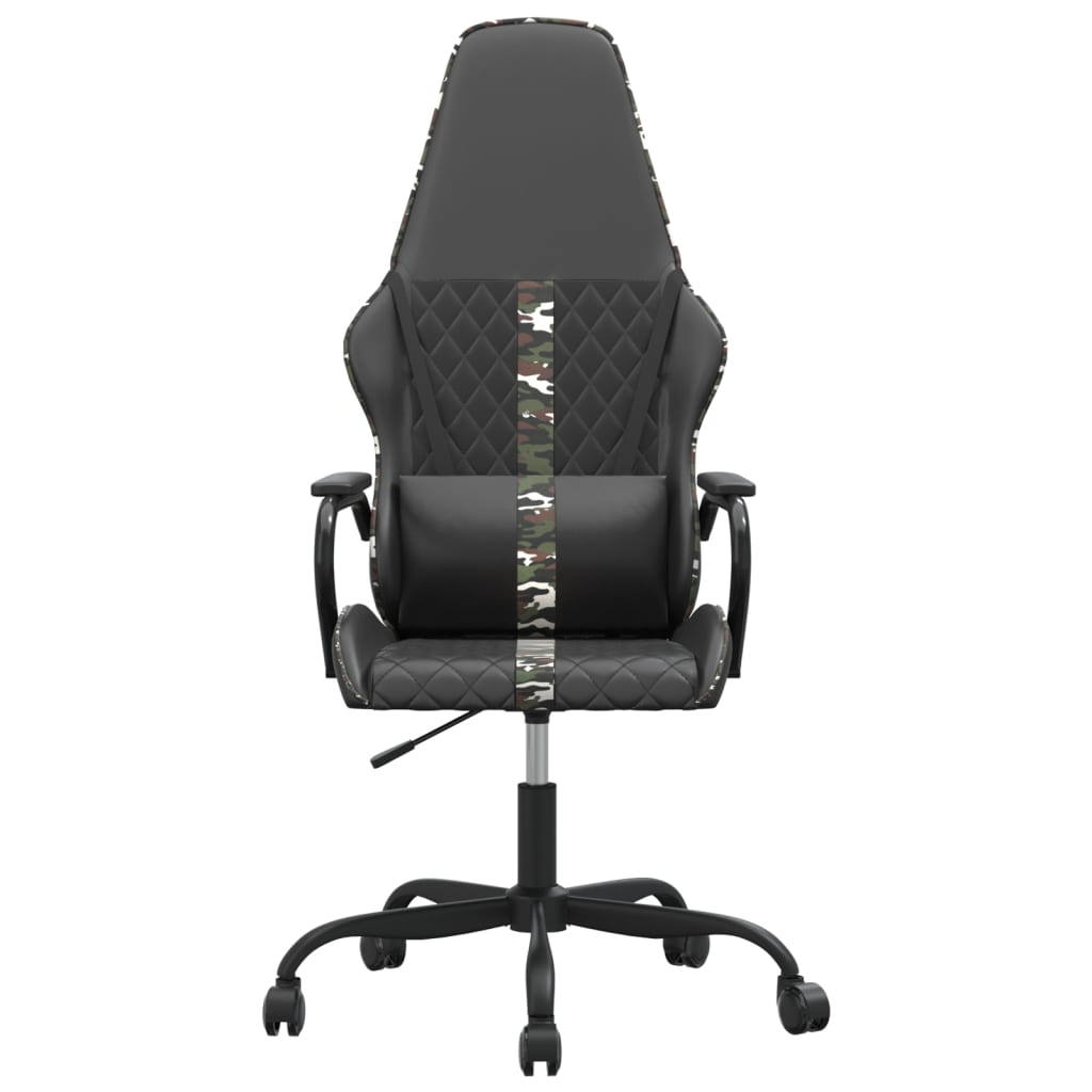 vidaXL Gaming Chair in Black and Camouflage Faux Leather