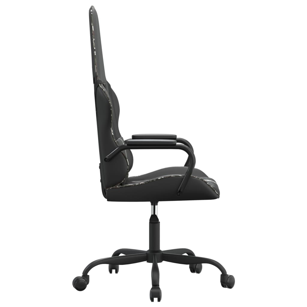 vidaXL Gaming Chair in Black and Camouflage Faux Leather