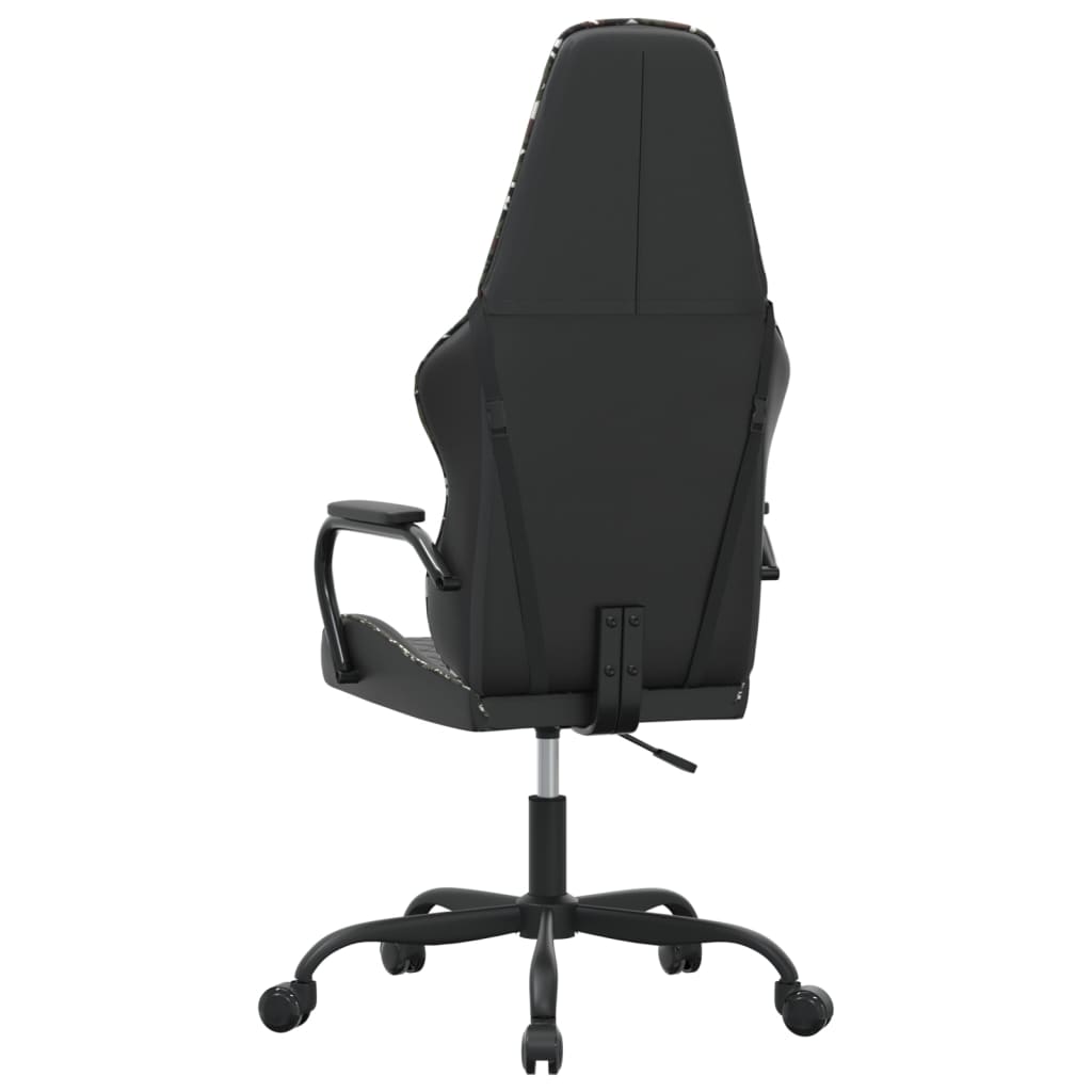 vidaXL Gaming Chair in Black and Camouflage Faux Leather