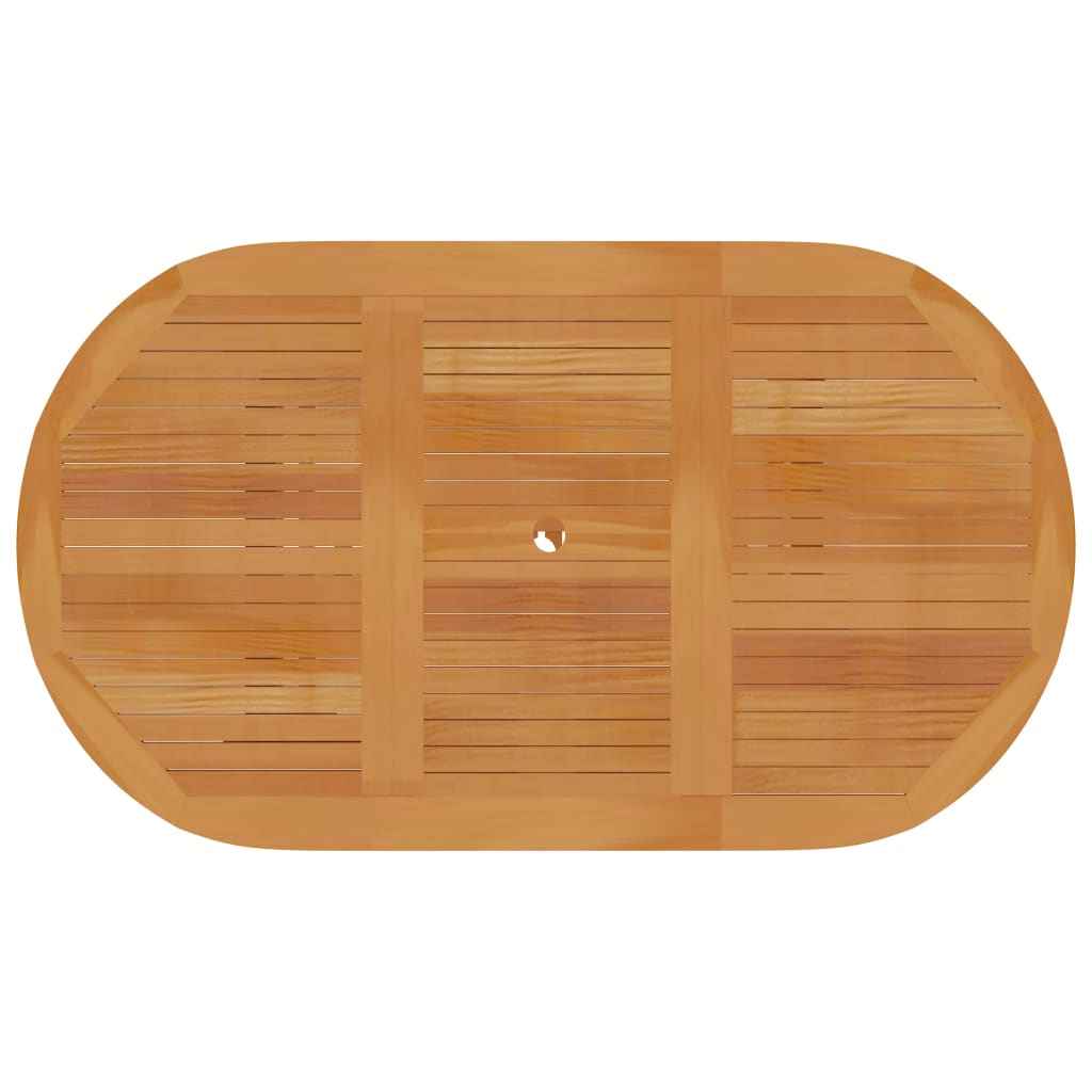 vidaXL Mesa de jardim 150x90x75 cm madeira de teca maciça