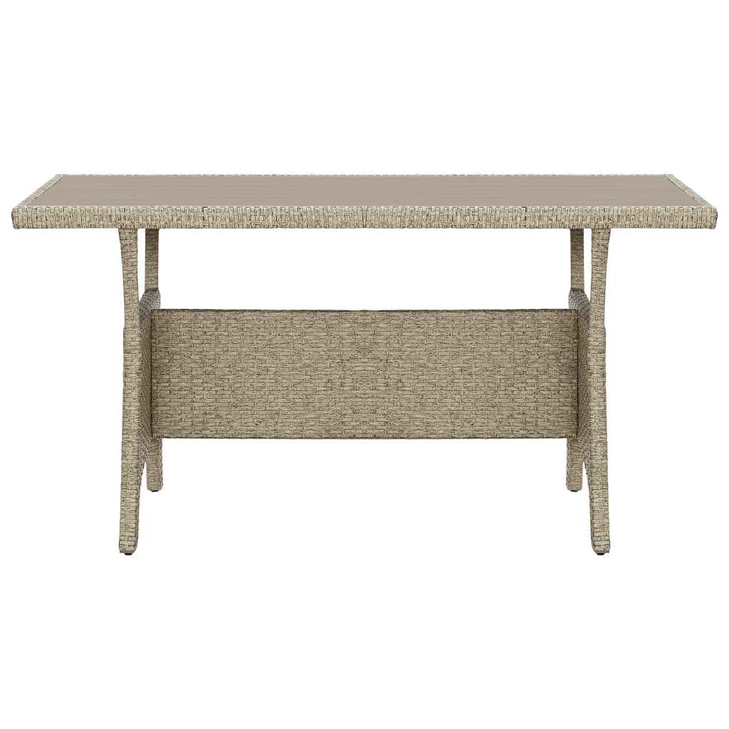 vidaXL Mesa de jardim 120x70x66 cm vime PE cinzento