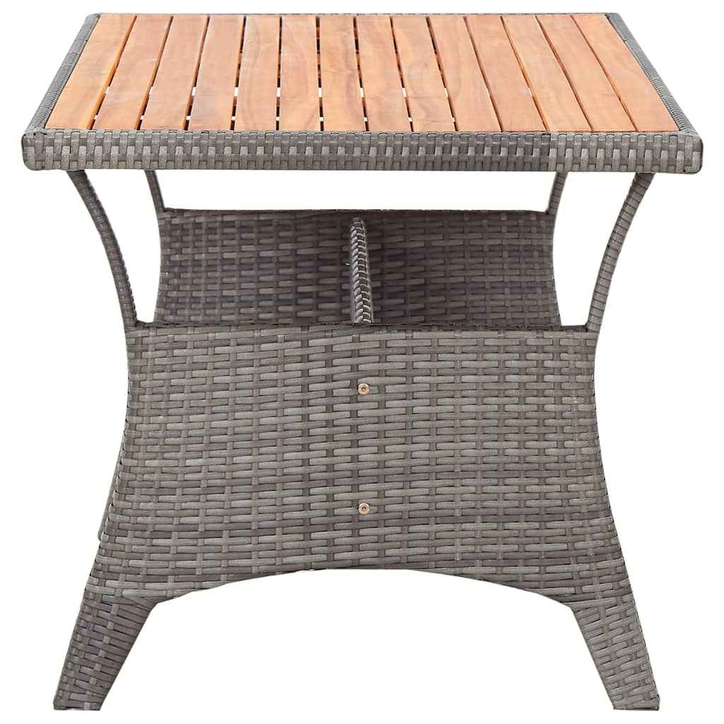 vidaXL Mesa de jardim 120x70x66 cm madeira de acácia maciça cinzento