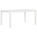 vidaXL Mesa de jardim 150x90x72 cm PP branco