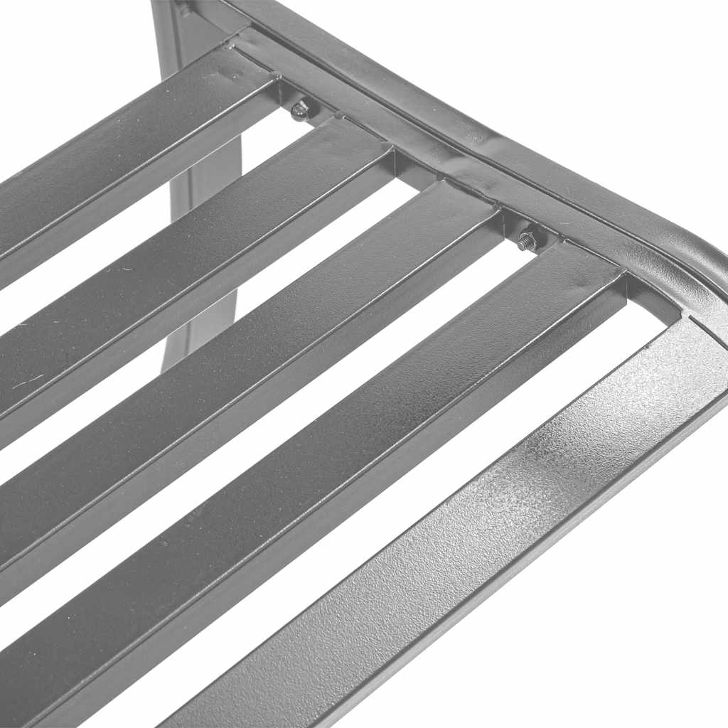 vidaXL Banco de jardim 120 cm aço preto