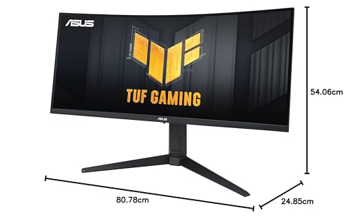 ASUS TUF Gaming VG34VQEL1A – 34 Inch Curved Gaming Monitor, UWQHD, 100 Hz, Extreme Low Motion Blur, Freesync, 1ms MPRT, 125% sRGB, HDR
