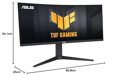 ASUS TUF Gaming VG34VQEL1A – 34 Inch Curved Gaming Monitor, UWQHD, 100 Hz, Extreme Low Motion Blur, Freesync, 1ms MPRT, 125% sRGB, HDR