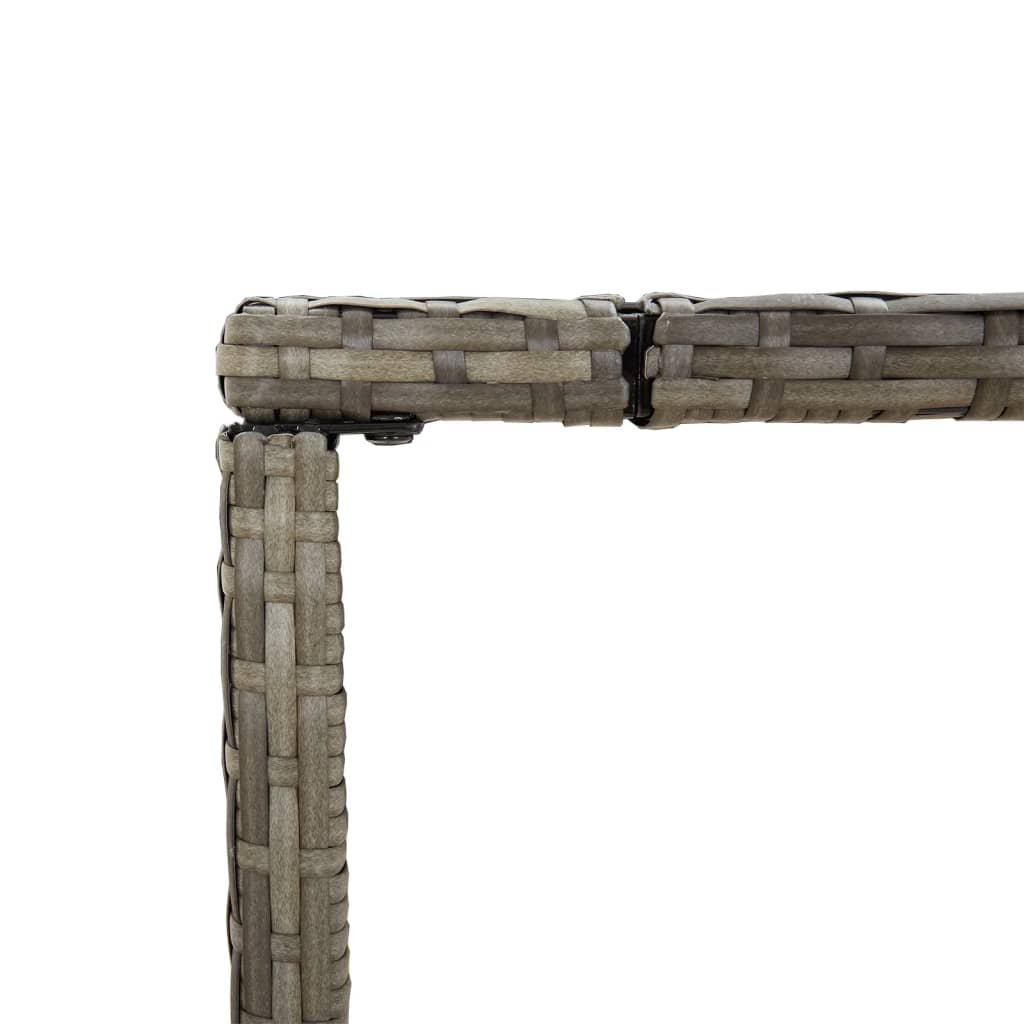 Conjunto de bar de jardín de 5 piezas vidaXL con cojines de mimbre PE gris