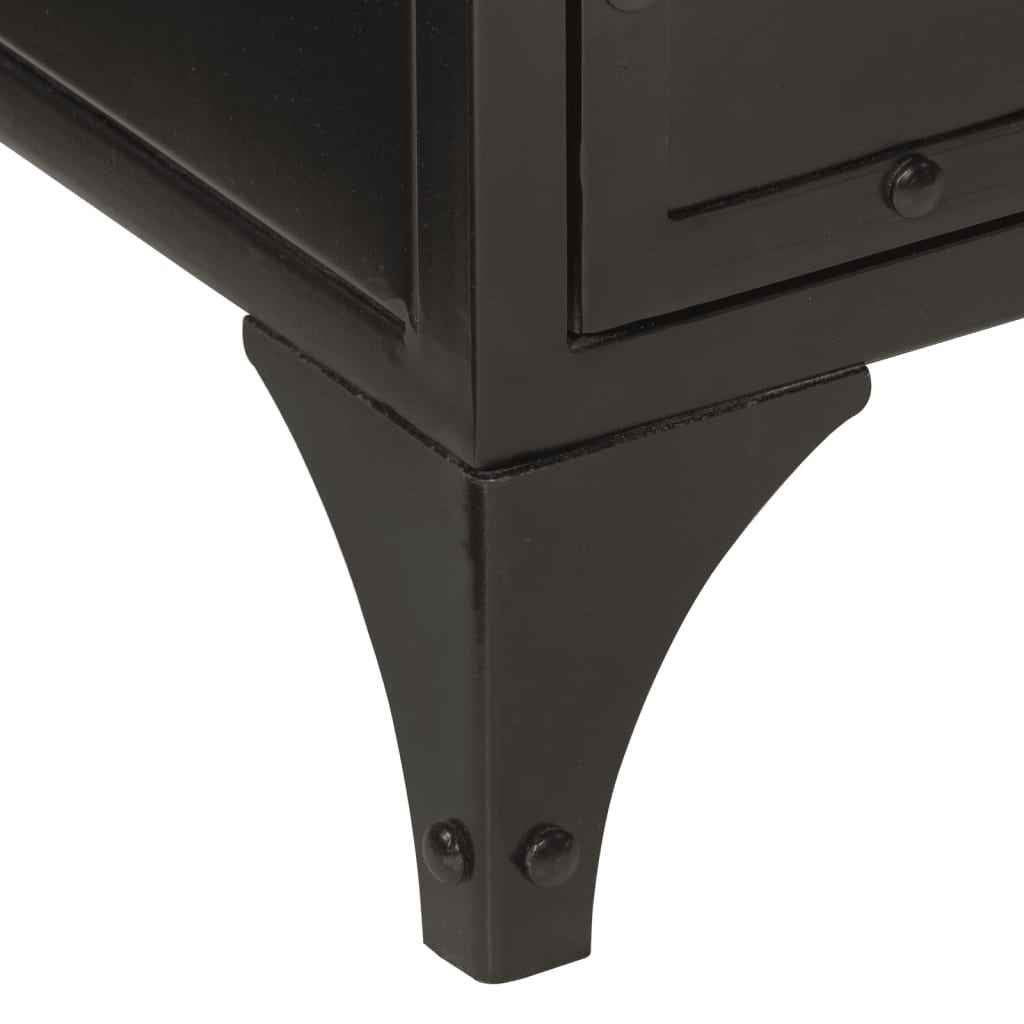 Conjunto de muebles de baño vidaXL de 4 piezas con hierro y manguera sólida.