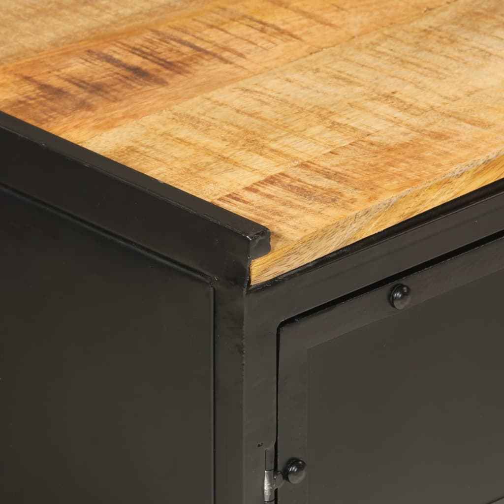 Conjunto de muebles de baño vidaXL de 4 piezas con hierro y manguera sólida.