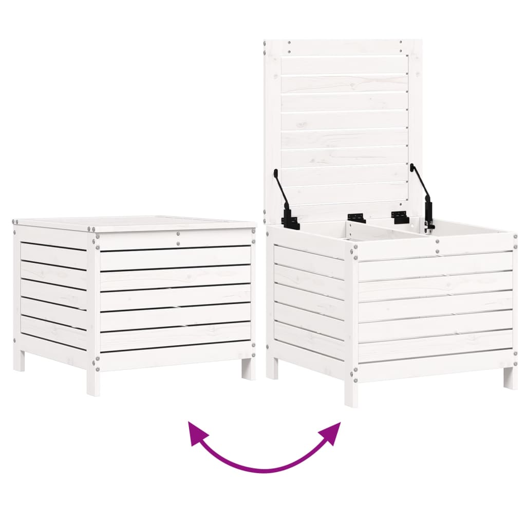 vidaXL 5 pcs conjunto de sofás de jardim madeira pinho maciça branco