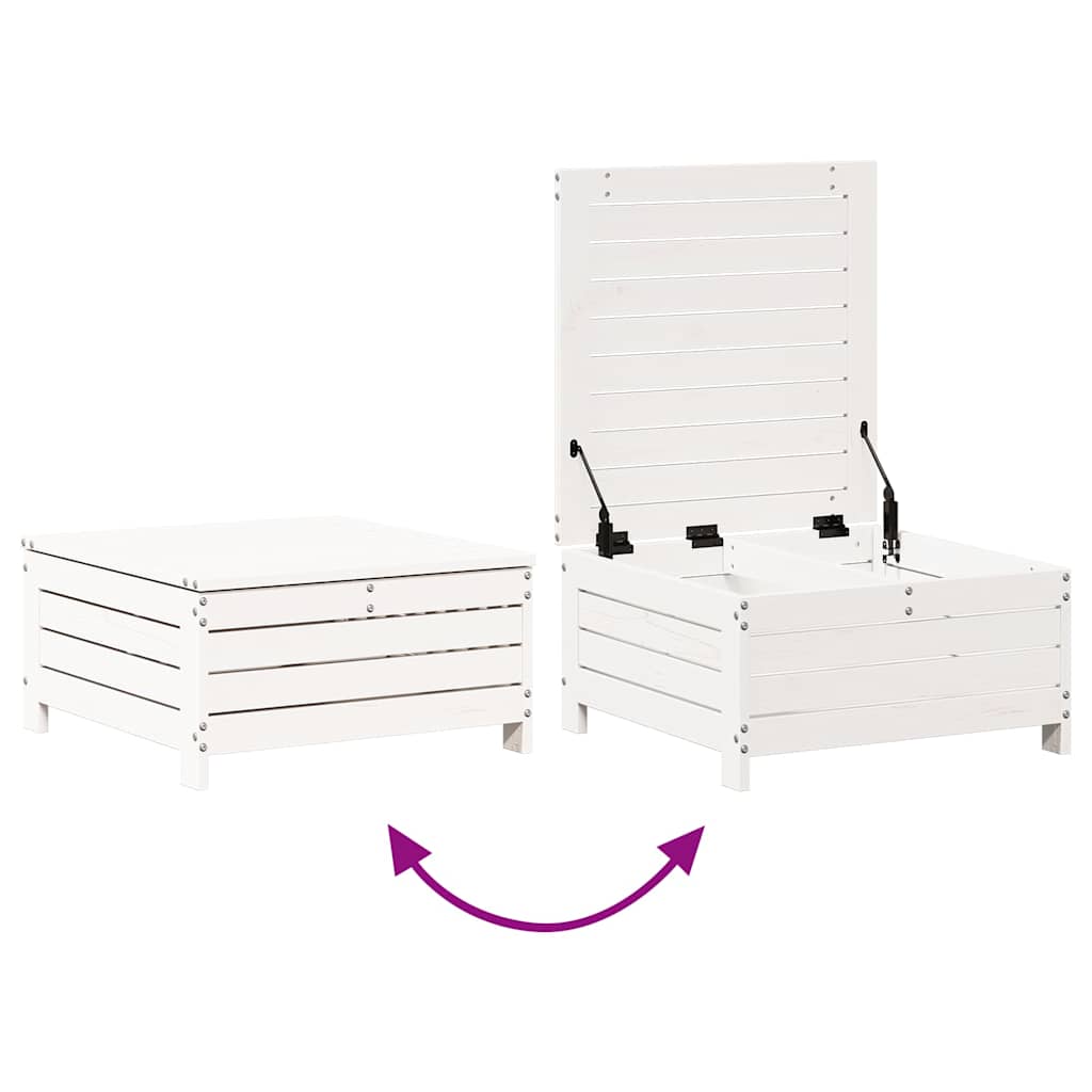 vidaXL 7 pcs conjunto lounge de jardim pinho maciço branco