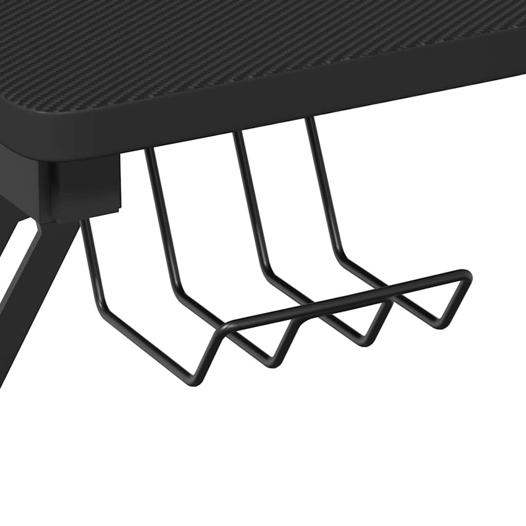 vidaXL Gaming Desk with Y-shaped legs, 110x60x75 cm, black.