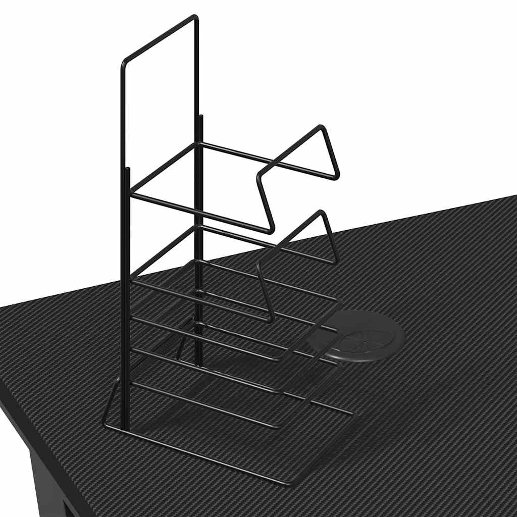 vidaXL Gaming Desk with Y-shaped legs, 110x60x75 cm, black.