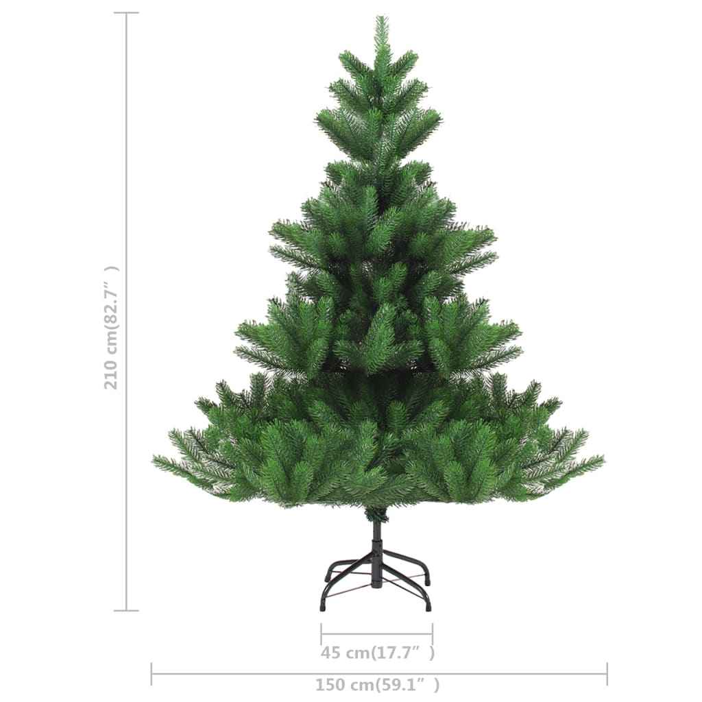 vidaXL Árvore de Natal artificial 210 cm abeto caucasiano verde