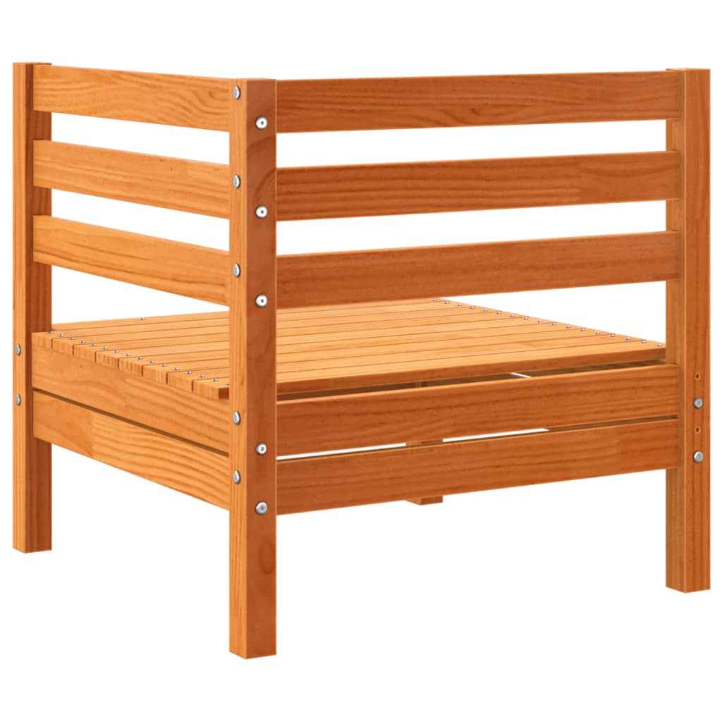 vidaXL 8pcs conj. sofás jardim c/ almofadões pinho maciço castanho mel