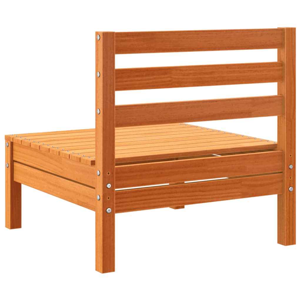 vidaXL 8pcs conj. sofás jardim c/ almofadões pinho maciço castanho mel