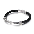 Leather and Stainless Steel Bracelet