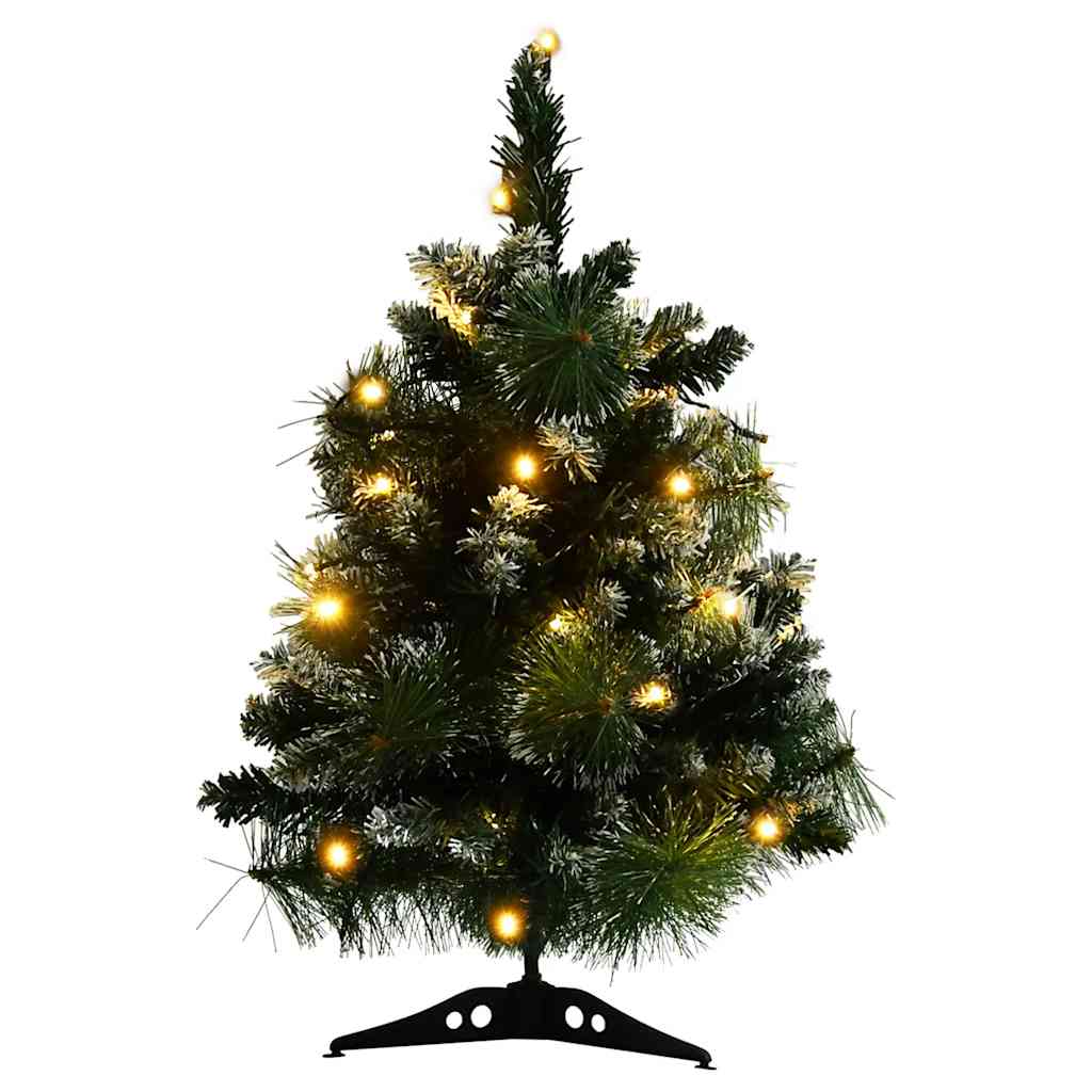 vidaXL Pre-lit Artificial Christmas Tree + Green PVC Stands