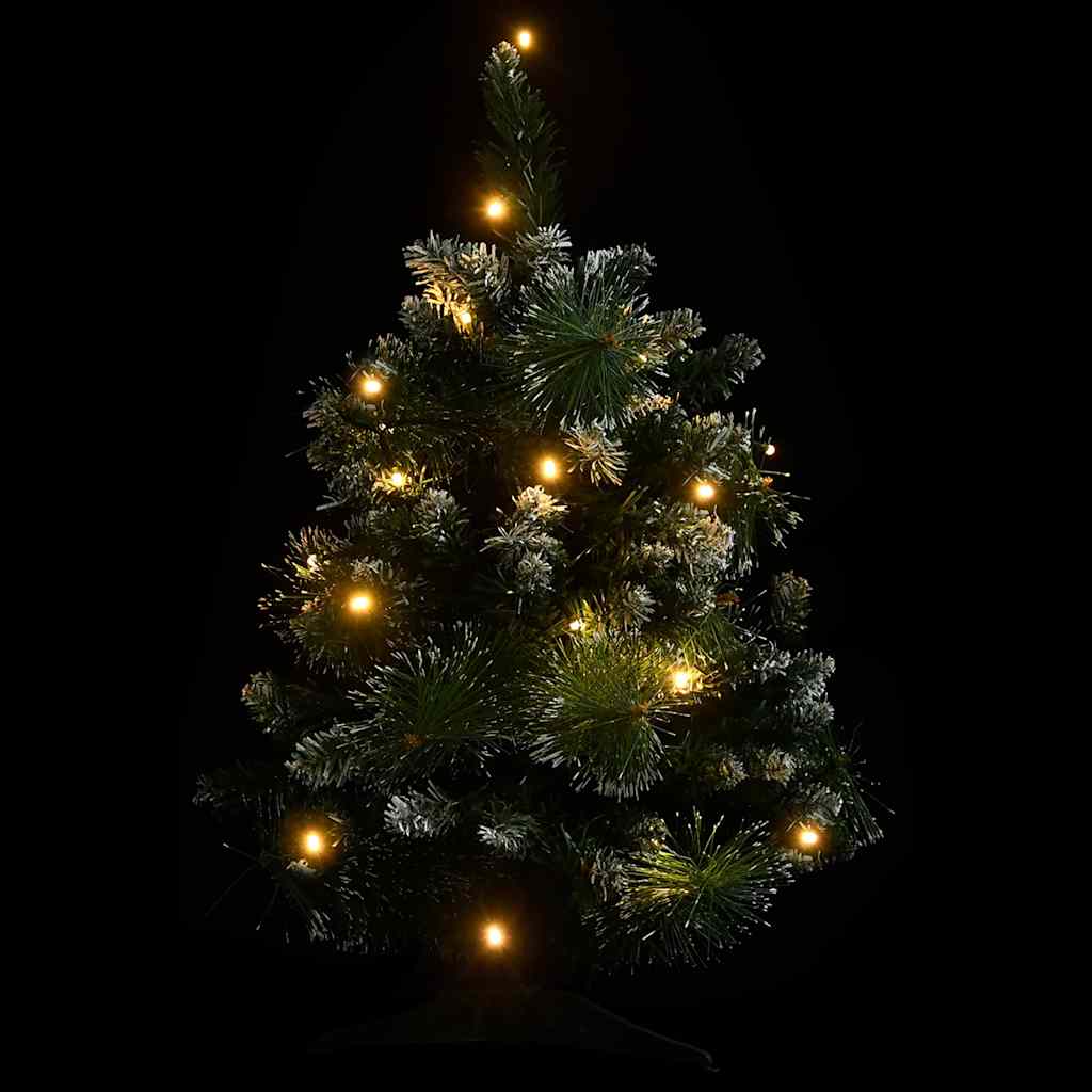 vidaXL Pre-lit Artificial Christmas Tree + Green PVC Stands