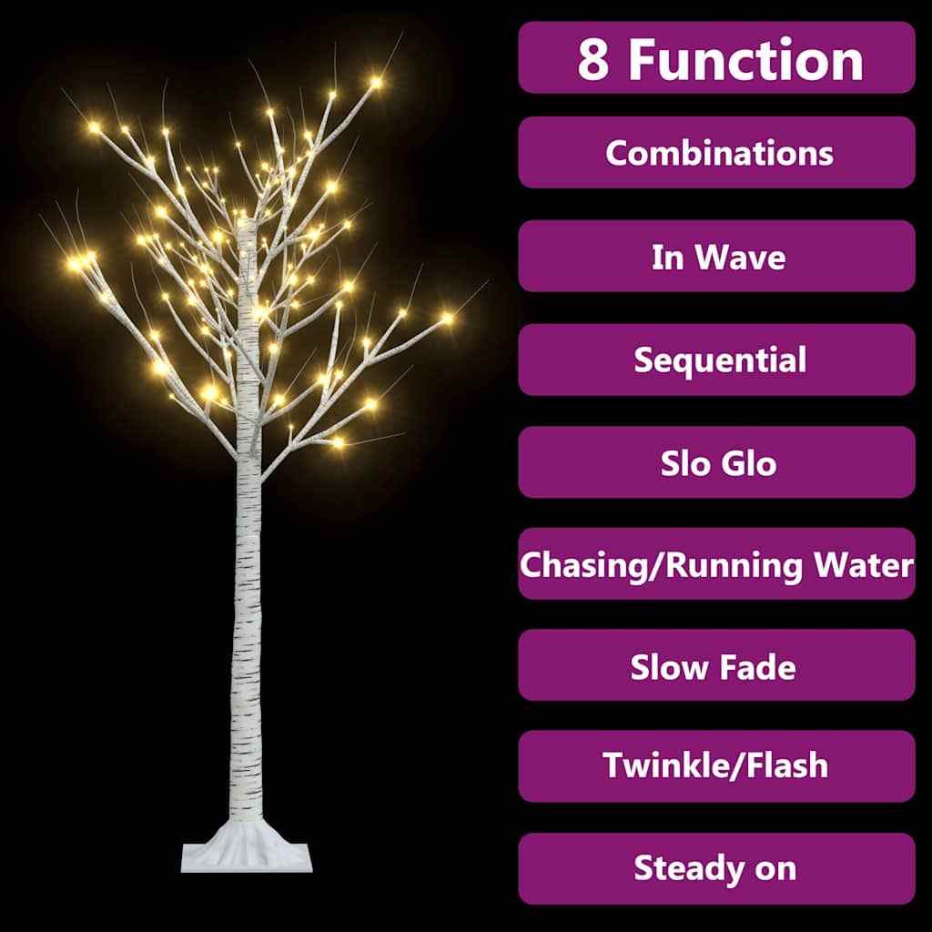 vidaXL Christmas Tree 128 LEDs Willow Indoor/Outdoor 1.2m Warm White