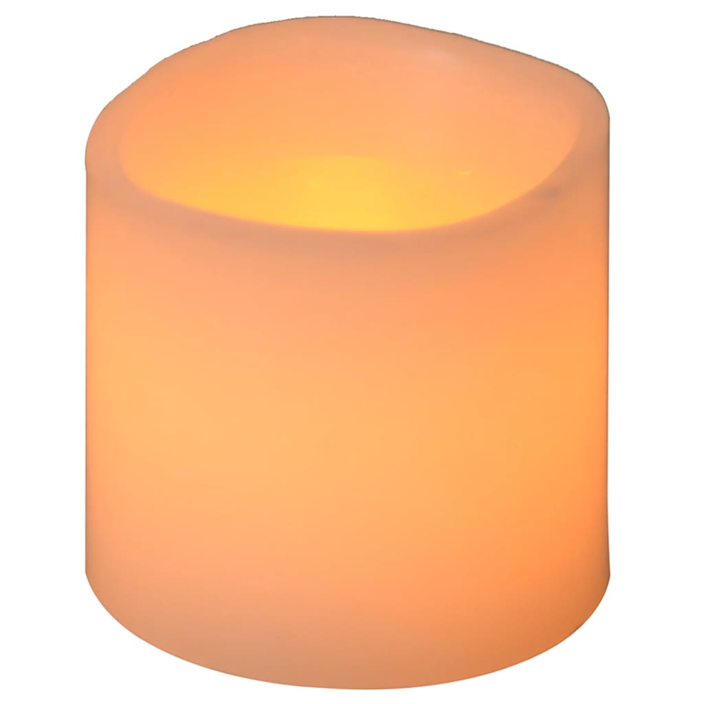 vidaXL Velas LED elétricas 24 pcs branco quente