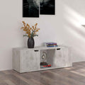 vidaXL TV Cabinet 88.5x27.5x30.5 cm Cement Grey Plywood