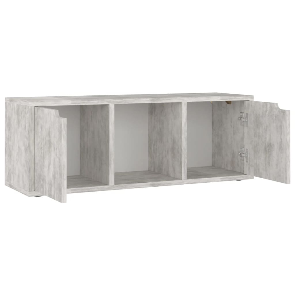 vidaXL TV Cabinet 88.5x27.5x30.5 cm Cement Grey Plywood