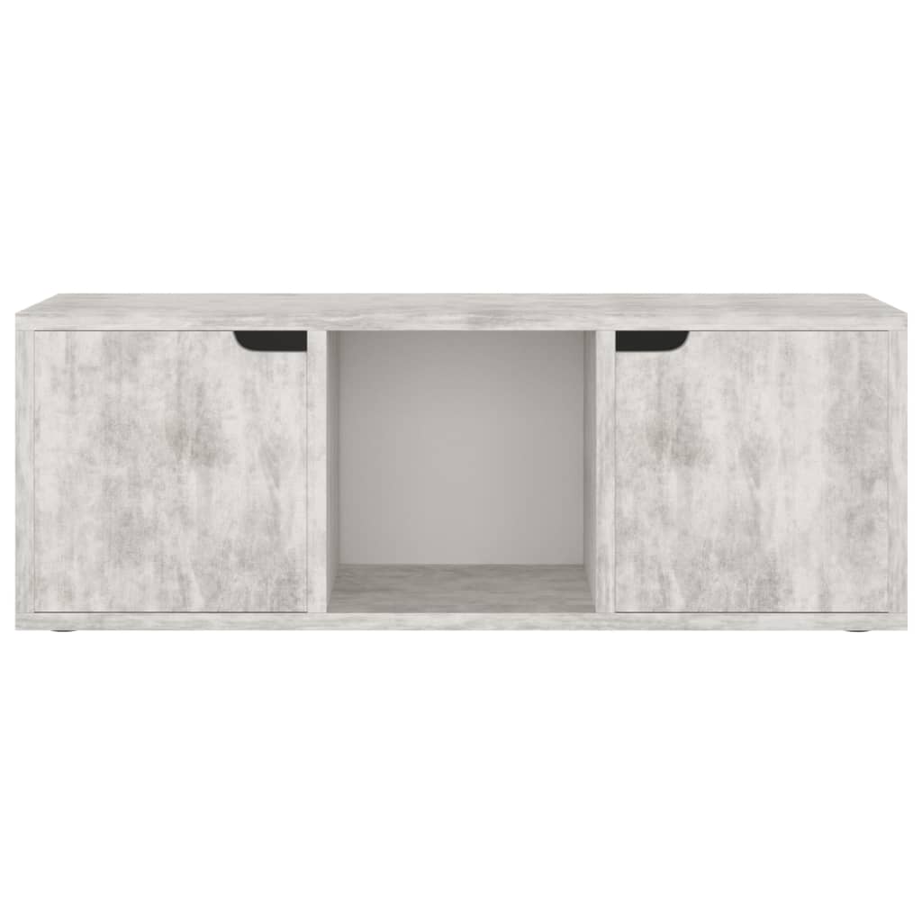 vidaXL TV Cabinet 88.5x27.5x30.5 cm Cement Grey Plywood