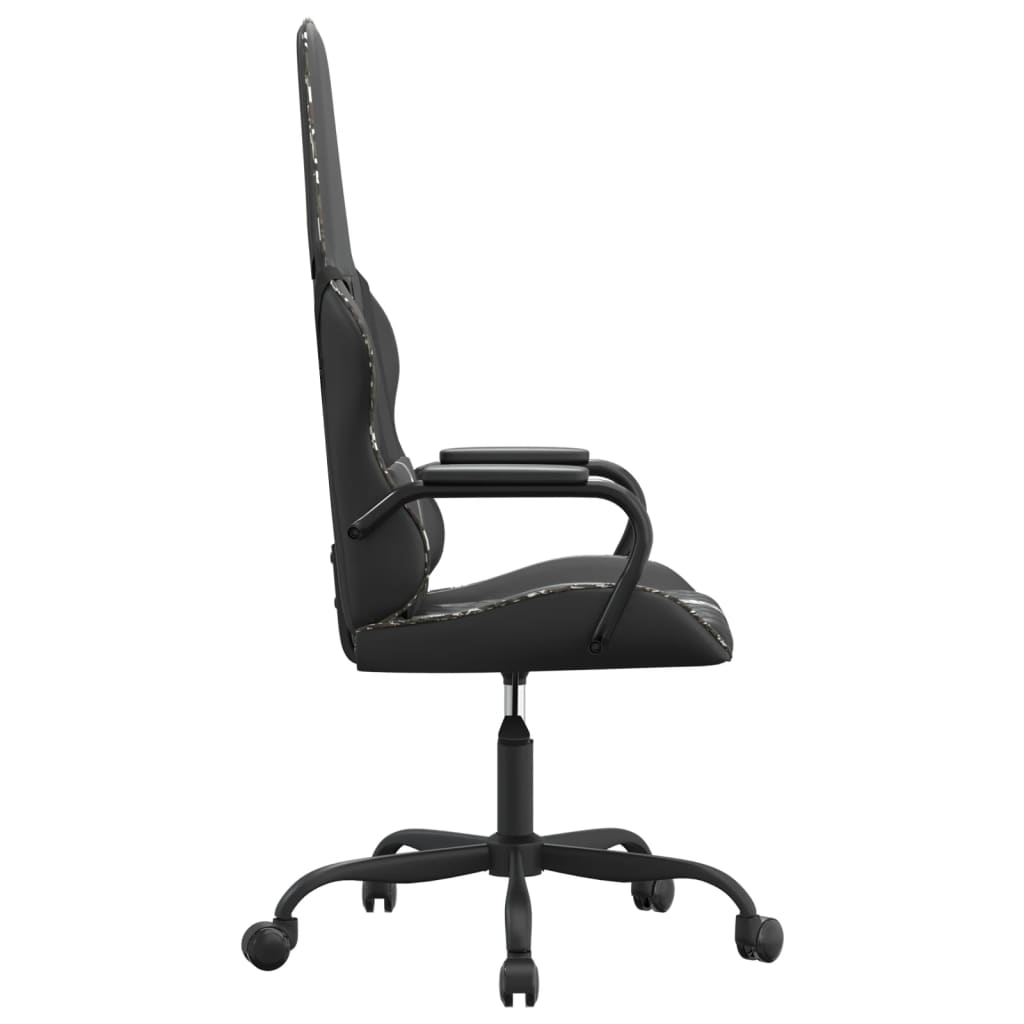 vidaXL Gaming Chair with Massage Features, Camouflage and Black Faux Leather