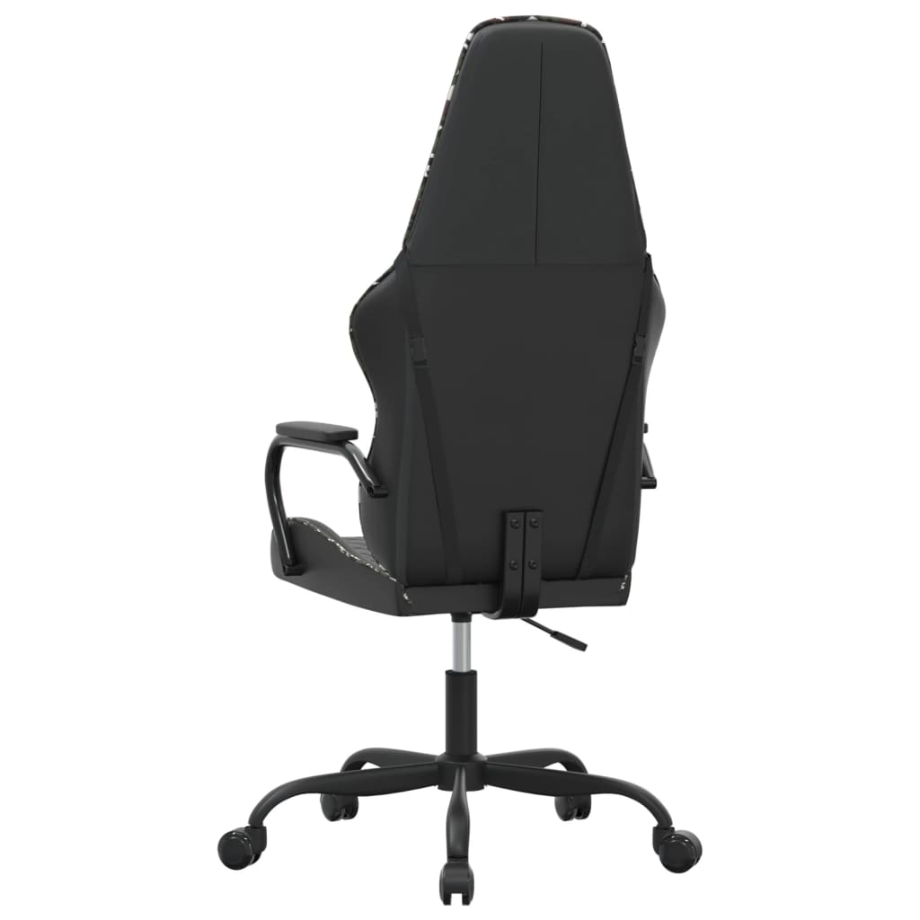 vidaXL Gaming Chair with Massage Features, Camouflage and Black Faux Leather