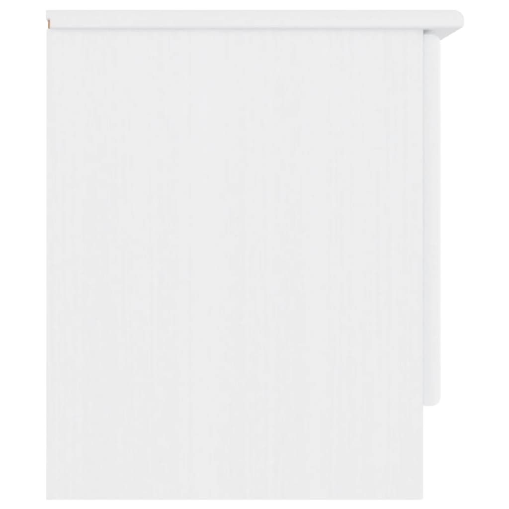 vidaXL High TV Unit 112x35x41 cm solid white pine wood