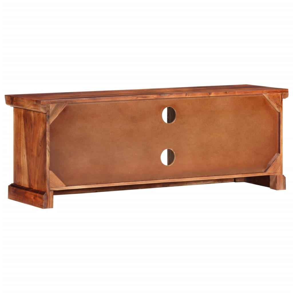 vidaXL Móvel de TV com portas 112x30x40 cm madeira de acácia maciça