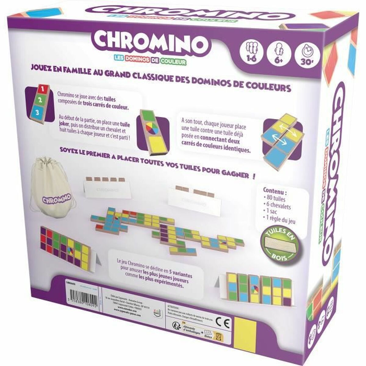 Jogo de Mesa Asmodee Chromino (FR) Multicolor
