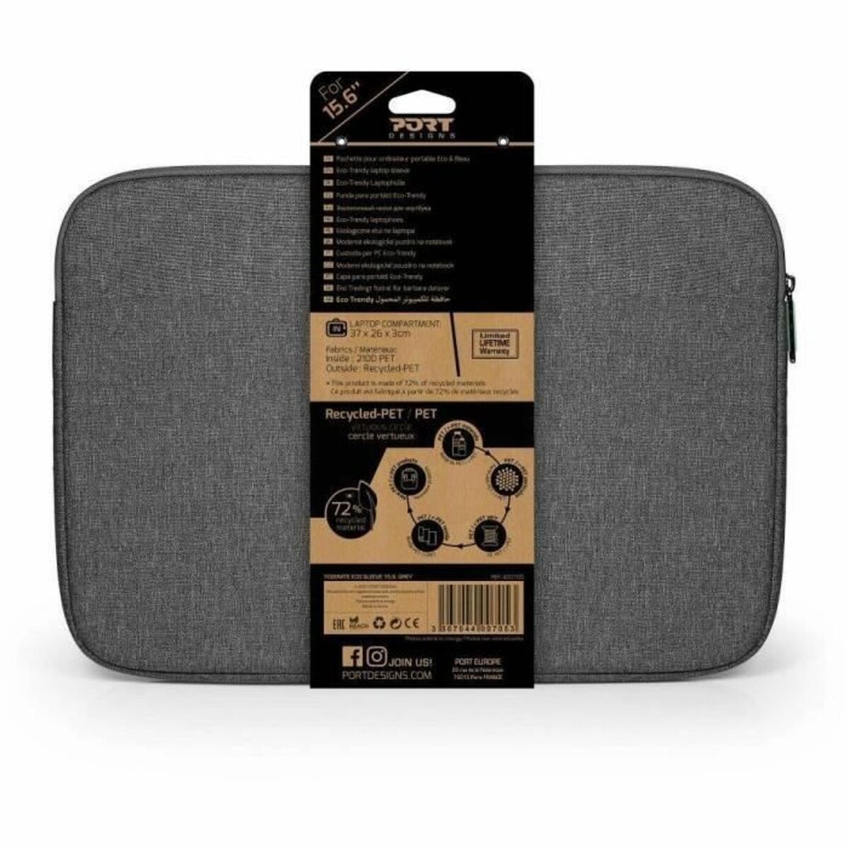Bolso ecológico gris YOSEMITE de Port Designs