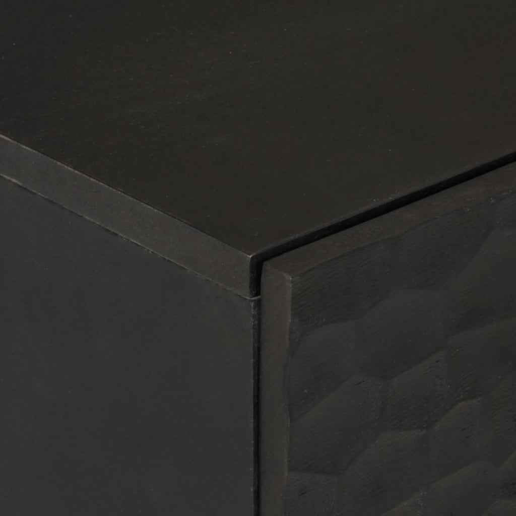 vidaXL Móvel de apoio 60x33x75 cm madeira de mangueira maciça preto