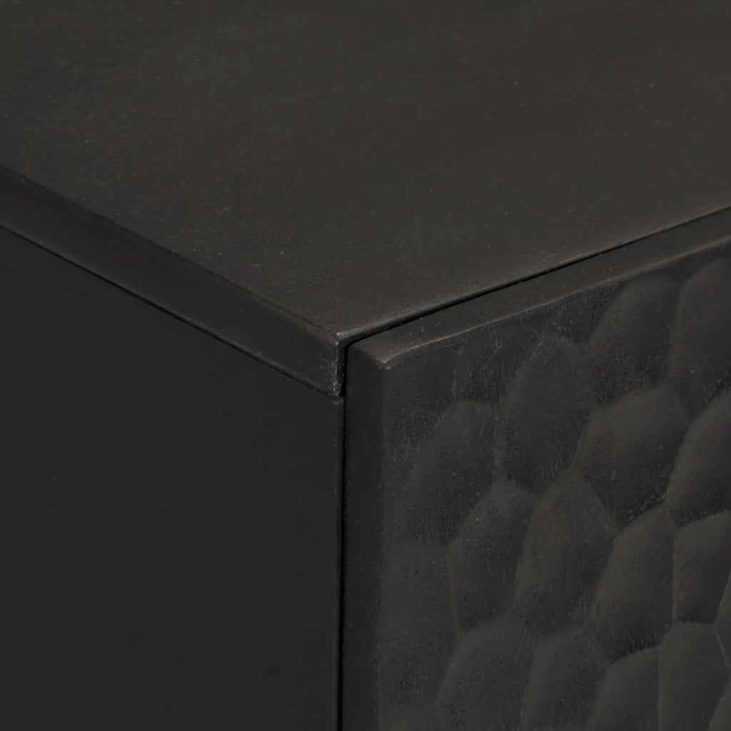 vidaXL Móvel de apoio 90x33x75 cm madeira de mangueira maciça preto