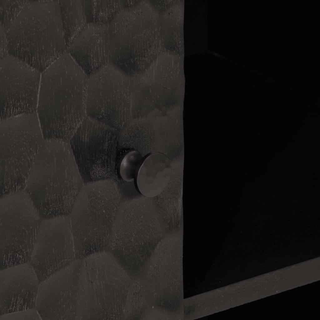 vidaXL Móvel de apoio 90x33x75 cm madeira de mangueira maciça preto