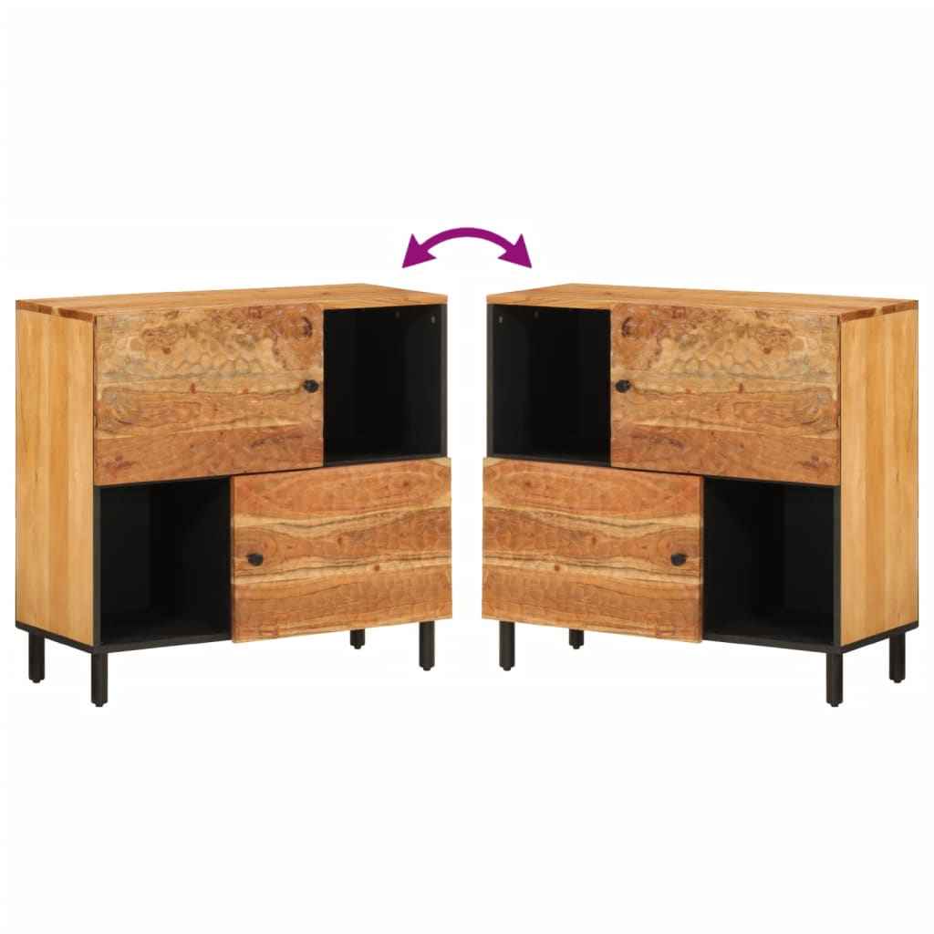 vidaXL Móvel de apoio 80x33x75 cm madeira de acácia maciça