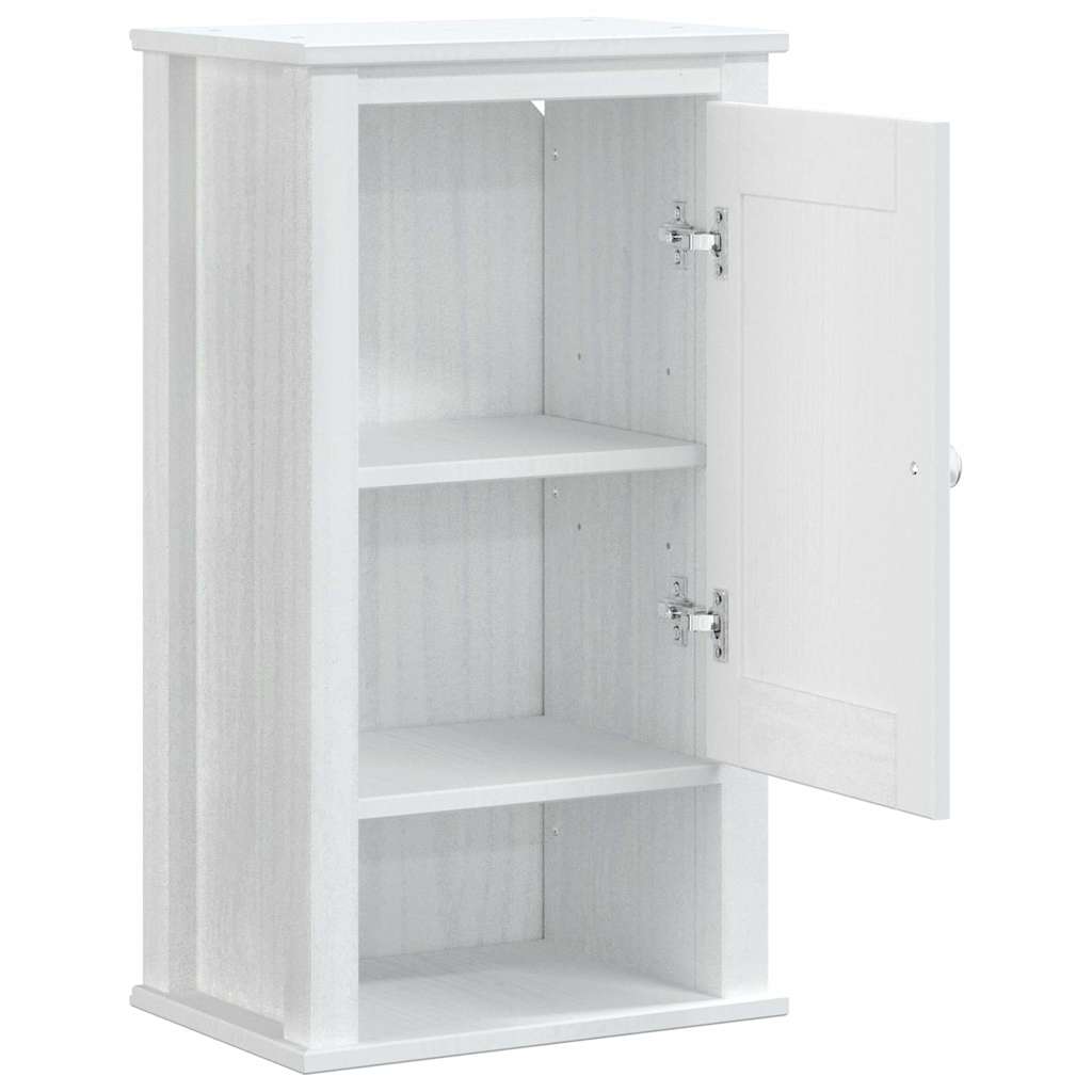 vidaXL Móvel de parede p/ WC BERG 40x27x71,5 cm pinho maciço branco