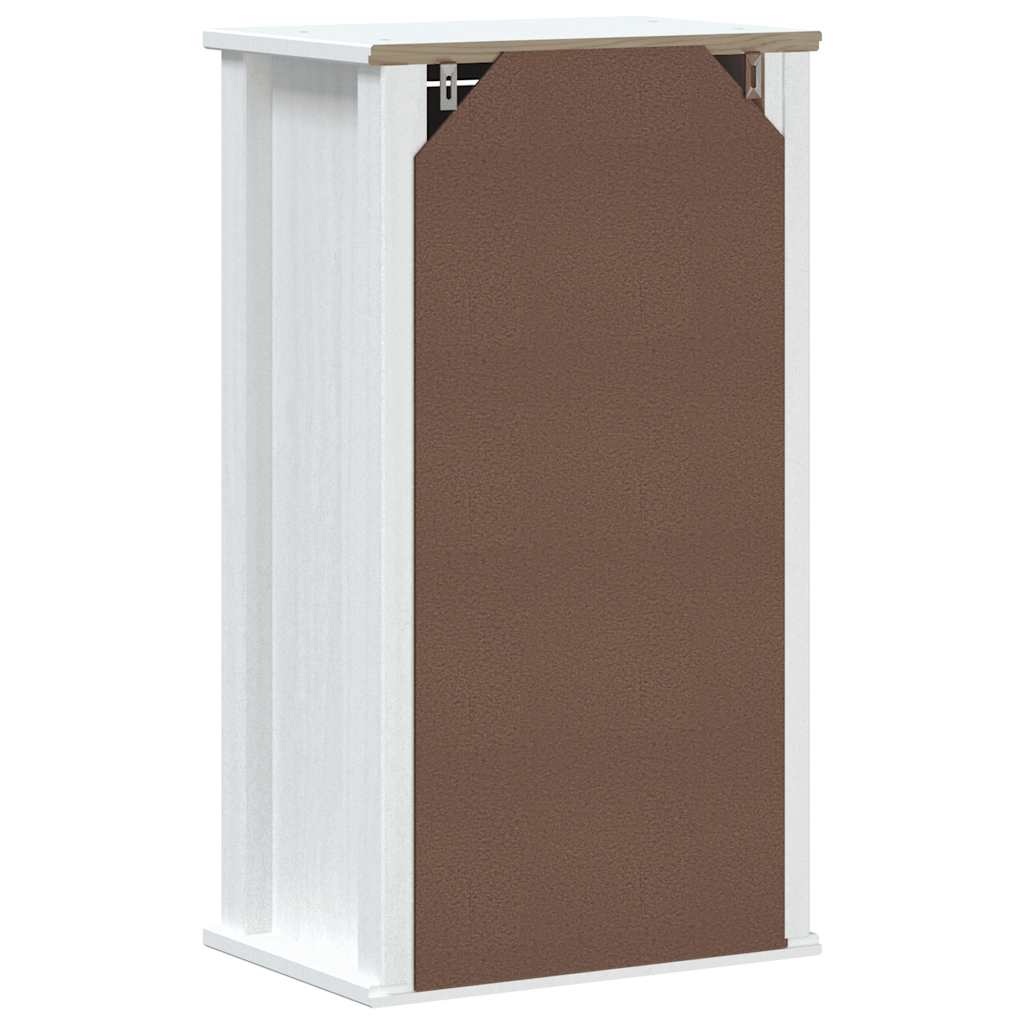 vidaXL Móvel de parede p/ WC BERG 40x27x71,5 cm pinho maciço branco