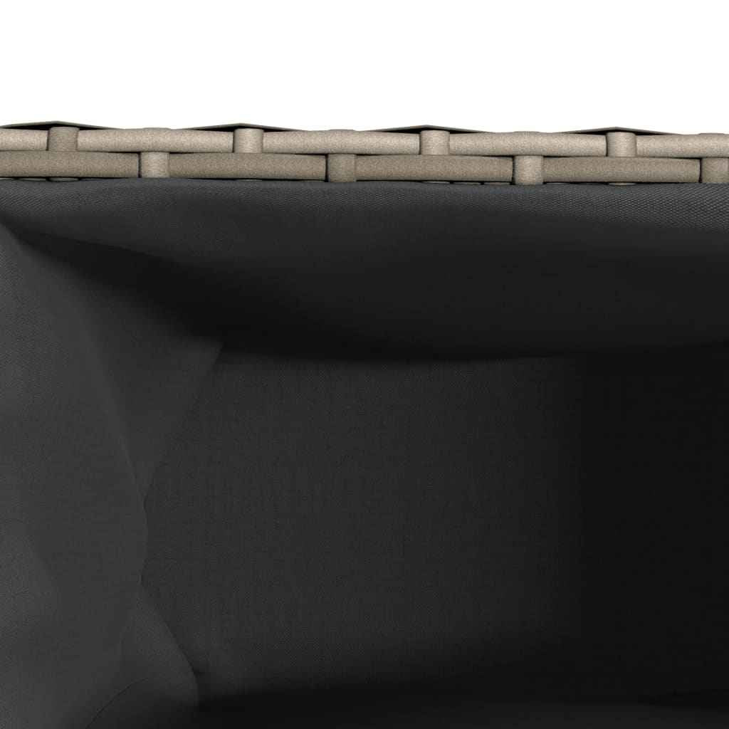 vidaXL Floreira de jardim com 2 vasos 2pcs 90x20x40cm vime PE cinzento