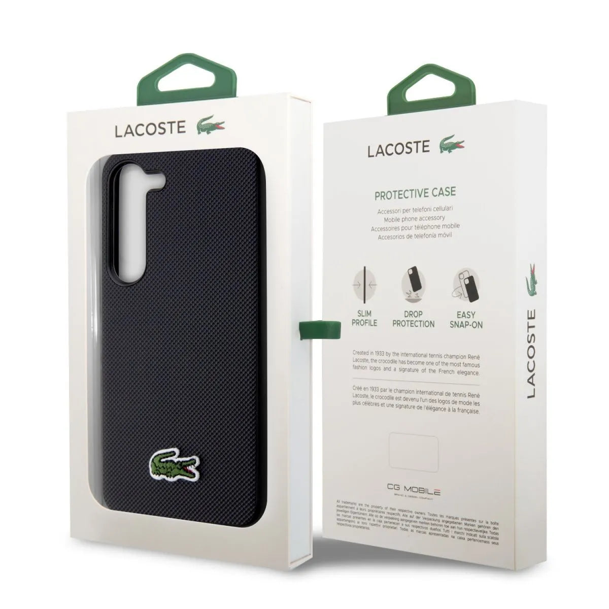 Funda negra Lacoste para Samsung Galaxy S23